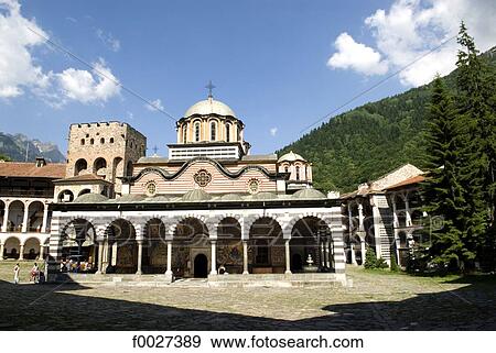 Stock Photo - Bulgaria, Rila, monastery. Fotosearch