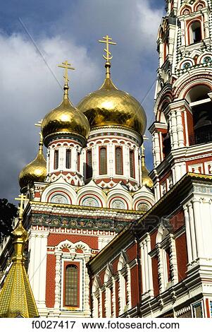 Stock Photo - Bulgaria, Shipka, memorial church of the nativity. Fotosearch