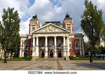 Picture - Bulgaria, Sofia, national theatre Ivan Vazov. Fotosearch