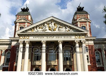 Stock Photography - Bulgaria, Sofia, national theatre Ivan Vazov. Fotosearch