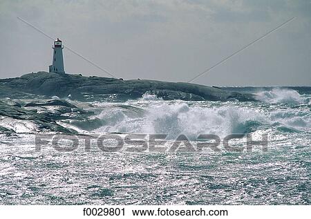 Canada, Nova Scotia, coastal landscape, lighthouse View Large Photo Image Stock Image - Canada, Nova Scotia, coastal landscape, lighthouse. Fotosearch