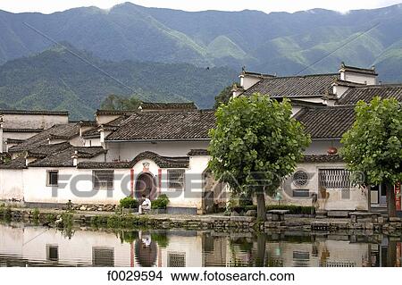China, Anhui, Hongcun, traditionnal village View Large Photo Image Picture - China, Anhui, Hongcun, traditionnal village. Fotosearch