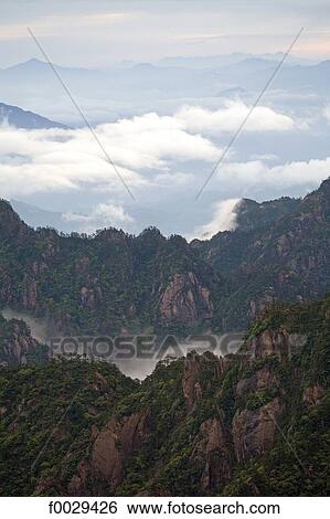 Stock Photograph - China, Anhui, Huangshan mountains. Fotosearch