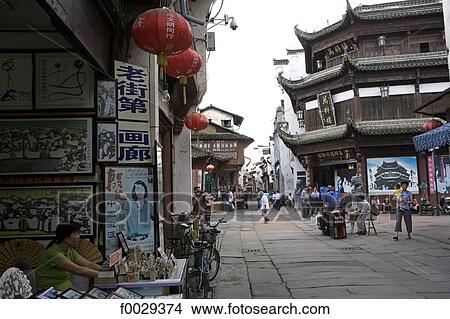 Picture - China, Anhui, Tunxi, merchant street built in Song Dynasty. Fotosearch