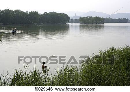 China, Beijing, bathing in the Kunming Lake View Large Photo Image Stock Photograph - China, Beijing, bathing in the Kunming Lake. Fotosearch