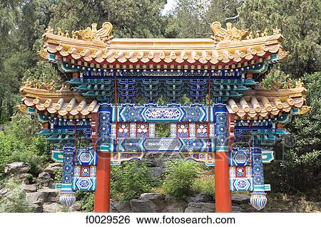 China, Beijing, Beihai Park, Jade island, white pagoda, entrance of the temple View Large Photo Image Stock Photograph - China, Beijing, Beihai Park, Jade island, white pagoda, entrance of the temple. Fotosearch