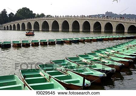 China, Beijing, boats and the Seventeen-Arch Bridge View Large Photo Image Stock Photography - China, Beijing, boats and the Seventeen-Arch Bridge. Fotosearch
