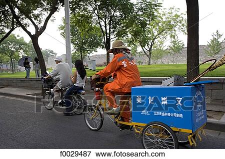 Stock Photo - China, Beijing, cleaning service. Fotosearch
