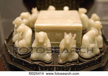 China, Beijing, Forbidden City, Palace Museum, ivory signs of the chinese zodiac View Large Photo Image Picture - China, Beijing, Forbidden City, Palace Museum, ivory signs of the chinese zodiac. Fotosearch