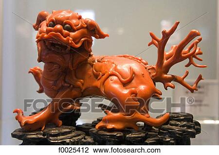China, Beijing, Forbidden City, Palace Museum, coral statuette of a lion View Large Photo Image Stock Image - China, Beijing, Forbidden City, Palace Museum, coral statuette of a lion. Fotosearch