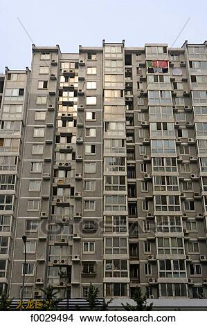 Picture - China, Beijing, habitations buildings. Fotosearch