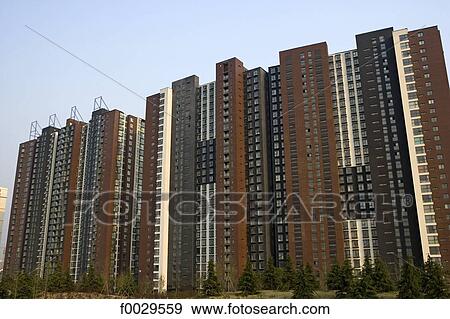Stock Photo - China, Beijing, habitations buildings. Fotosearch