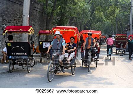 China, Beijing, moving with rickshaw View Large Photo Image Stock Photo - China, Beijing, moving with rickshaw. Fotosearch