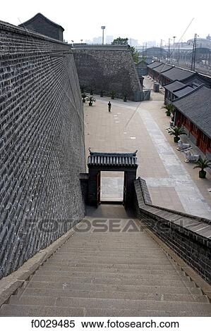 Stock Photography - China, Beijing, old ramparts and the Red Gate. Fotosearch