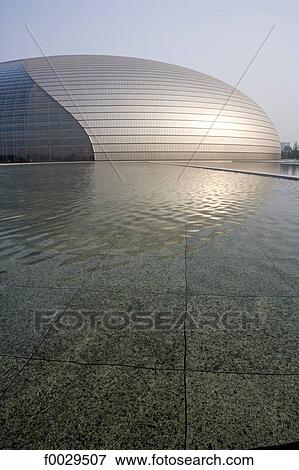 China, Beijing, opera house designed by Paul Andreu View Large Photo Image Stock Photo - China, Beijing, opera house designed by Paul Andreu. Fotosearch