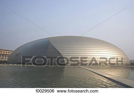 China, Beijing, opera house designed by Paul Andreu View Large Photo Image Stock Photograph - China, Beijing, opera house designed by Paul Andreu. Fotosearch