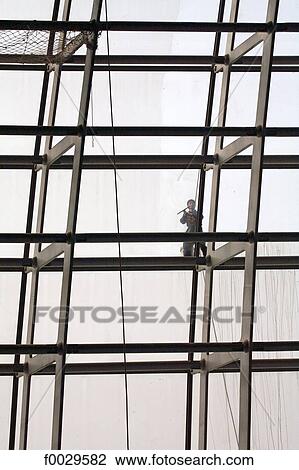 Stock Image - China, Beijing, opera house, architectural detail. Fotosearch