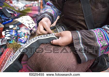 China, Beijing, Panjiayuan market, embroiderer View Large Photo Image Stock Photography - China, Beijing, Panjiayuan market, embroiderer. Fotosearch