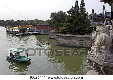 Stock Image - China, Beijing, Summer Palace, Kunming Lake. Fotosearch