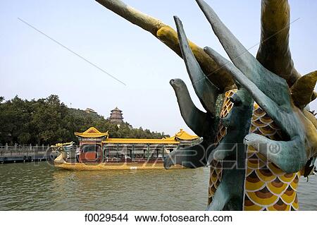 China, Beijing, Summer Palace "Yiheyuan", dragon boat View Large Photo Image Picture - China, Beijing, Summer Palace "Yiheyuan", dragon boat. Fotosearch