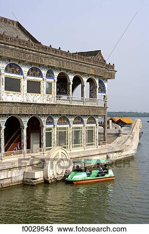 China, Beijing, Summer Palace "Yiheyuan", marble boat View Large Photo Image Stock Image - China, Beijing, Summer Palace "Yiheyuan", marble boat. Fotosearch