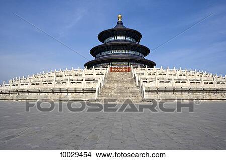 China, Beijing, Temple of Heaven, hall of prayer for good harvests View Large Photo Image Picture - China, Beijing, Temple of Heaven, hall of prayer for good harvests. Fotosearch