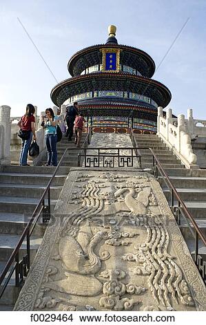 China, Beijing, Temple of Heaven, hall of prayer for good harvests, stairs View Large Photo Image Picture - China, Beijing, Temple of Heaven, hall of prayer for good harvests, stairs. Fotosearch