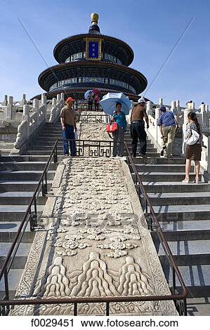 China, Beijing, Temple of Heaven, hall of prayer for good harvests, stairs View Large Photo Image Stock Image - China, Beijing, Temple of Heaven, hall of prayer for good harvests, stairs. Fotosearch