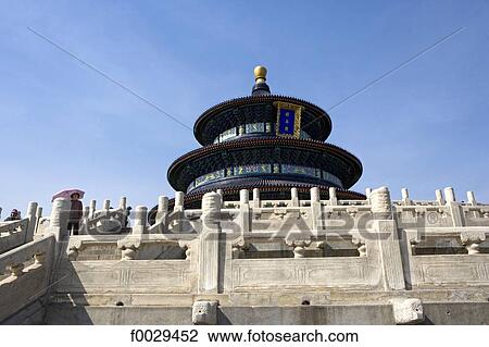 China, Beijing, Temple of Heaven, hall of prayer for good harvests View Large Photo Image Stock Image - China, Beijing, Temple of Heaven, hall of prayer for good harvests. Fotosearch