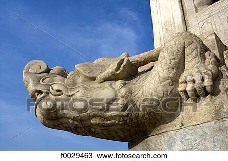 China, Beijing, Temple of Heaven, hall of prayer for good harvests, detail of a gargoyle View Large Photo Image Stock Image - China, Beijing, Temple of Heaven, hall of prayer for good harvests, detail of a gargoyle. Fotosearch