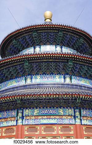China, Beijing, Temple of Heaven, hall of prayer for good harvests, dome detail View Large Photo Image Stock Photograph - China, Beijing, Temple of Heaven, hall of prayer for good harvests, dome detail. Fotosearch