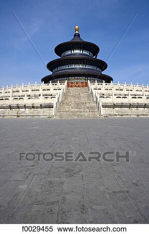 China, Beijing, Temple of Heaven, hall of prayer for good harvests View Large Photo Image Stock Photography - China, Beijing, Temple of Heaven, hall of prayer for good harvests. Fotosearch