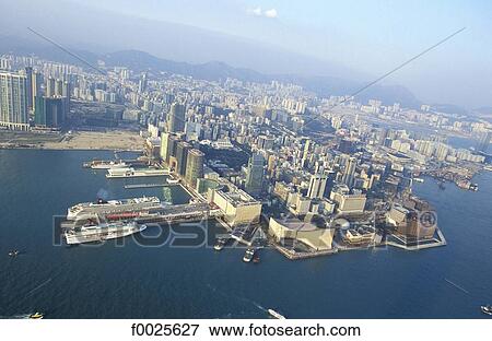 China, Hong Kong, aerial view of Kowloon View Large Photo Image Stock Photo - China, Hong Kong, aerial view of Kowloon. Fotosearch