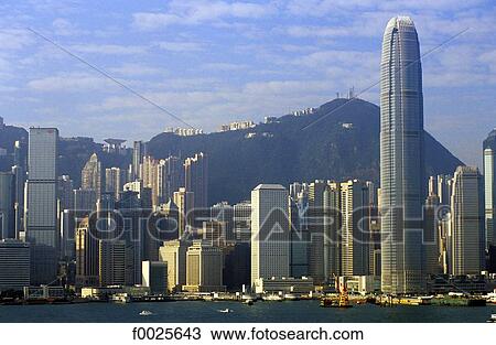 Stock Image - China, Hong Kong, Central District, Two IFC tower. Fotosearch