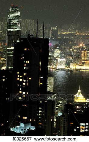 Stock Photo - China, Hong Kong, view from Victoria Peak. Fotosearch