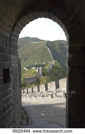 China, near Beijing, Mu Tian Yu, the Great Wall View Large Photo Image Picture - China, near Beijing, Mu Tian Yu, the Great Wall. Fotosearch