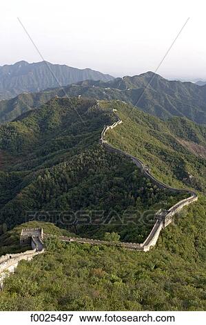 China, near Beijing, Mu Tian Yu, the Great Wall View Large Photo Image Stock Photo - China, near Beijing, Mu Tian Yu, the Great Wall. Fotosearch