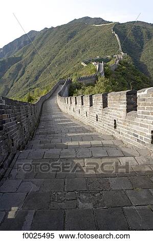 Stock Photography - China, near Beijing, Mu Tian Yu, the Great Wall. Fotosearch