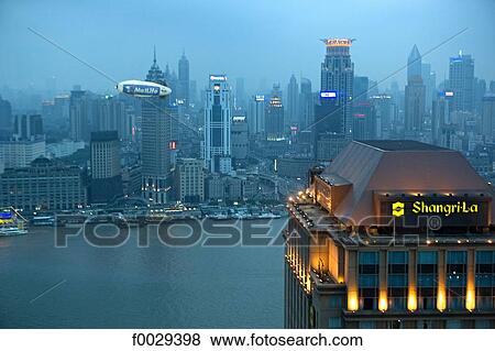 China, Shanghai by night View Large Photo Image Stock Photo - China, Shanghai by night. Fotosearch