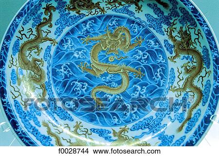 China, Shanghai, Chinese art museum, porcelain plate View Large Photo Image Picture - China, Shanghai, Chinese art museum, porcelain plate. Fotosearch