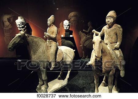 Stock Photo - China, Shanghai, Chinese art museum, statues. Fotosearch