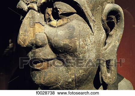 Stock Photo - China, Shanghai, Chinese art museum, Buddhist statues. Fotosearch