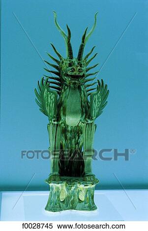 Stock Photography - China, Shanghai, Chinese art museum, porcelain of a dragon. Fotosearch