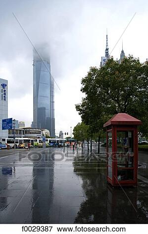 China, Shanghai, skyscraper View Large Photo Image Stock Photo - China, Shanghai, skyscraper. Fotosearch