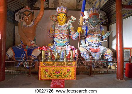 China, Shanxi province, buddhist "golden palace" temple, statues View Large Photo Image Stock Photograph - China, Shanxi province, buddhist "golden palace" temple, statues. Fotosearch