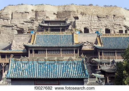 China, Shanxi province, Datong, Yungang grottoes, temple View Large Photo Image Stock Image - China, Shanxi province, Datong, Yungang grottoes, temple. Fotosearch