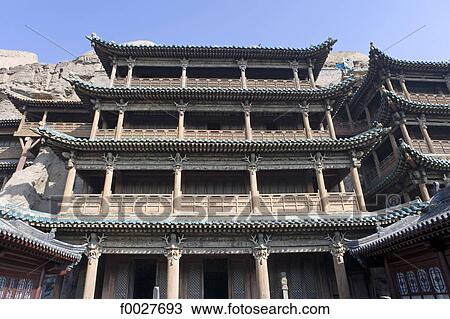 China, Shanxi province, Datong, Yungang grottoes, temple View Large Photo Image Stock Image - China, Shanxi province, Datong, Yungang grottoes, temple. Fotosearch