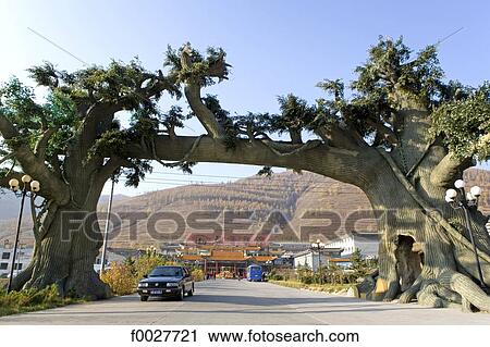 China, Shanxi province, Mount Wutai, entrance of an hotel View Large Photo Image Stock Image - China, Shanxi province, Mount Wutai, entrance of an hotel. Fotosearch