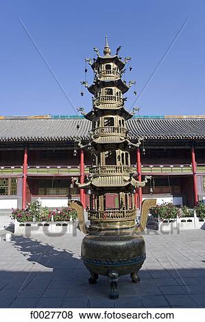 Stock Photo - China, Shanxi province, Mount Wutai, Pusading temple and monastery. Fotosearch