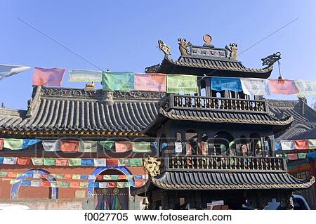 Stock Photography - China, Shanxi province, Mount Wutai, Taihuai, Tayuan temple. Fotosearch